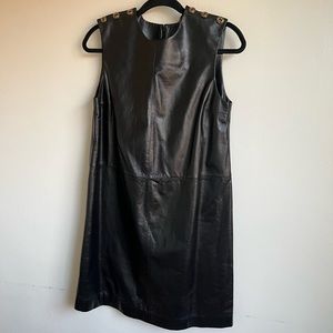 Gucci Black Leather Straight Dress (Brand New Never Worn)